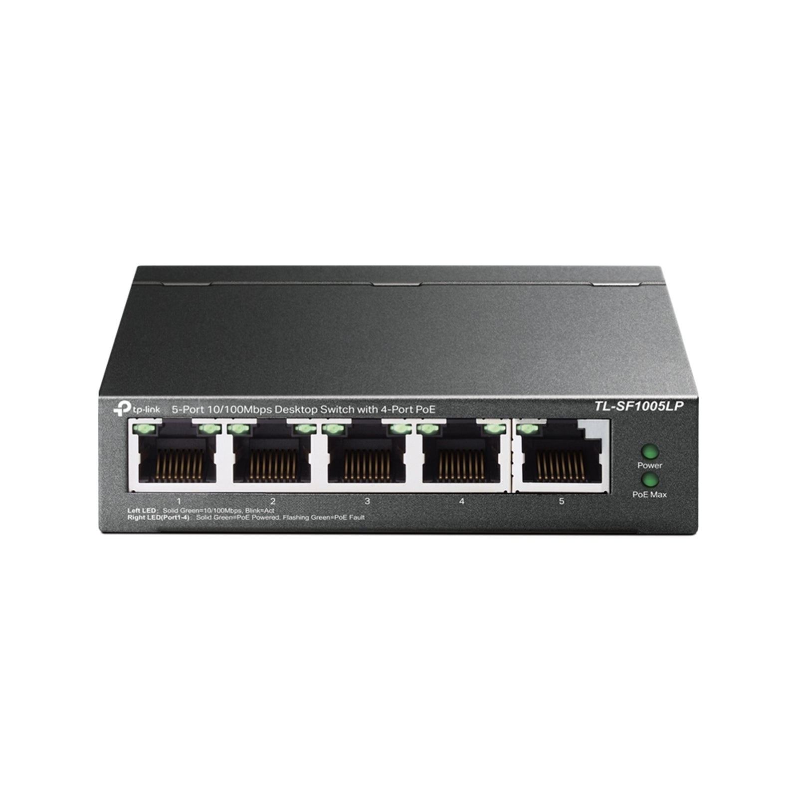 TP-Link TL-SF1005LP 5-Port Metal PoE Switch 41W Desktop Unmanaged TP-Link TL-SF1005LP 5-Port Metal PoE Switch 41W Desktop Unmanaged